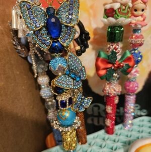 Blue and Gold Butterfly Pen